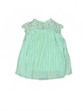 H&M Mint Green Pleated Lace Trim Dress, Toddler 2-3Y